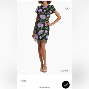 Milly Kyla Sequined Floral Minidress